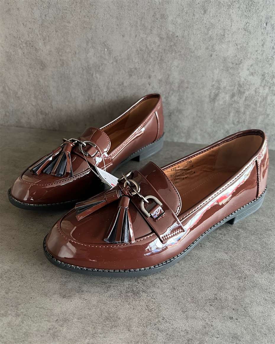 OLIVERIA TASSEL LOAFERS CHOCOLATE SIZE 39