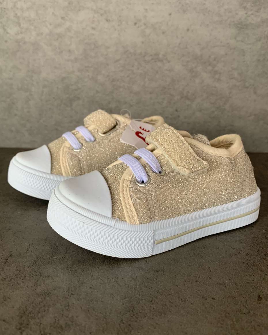 SAXO BLUES SHINY SNEAKERS CREAM SIZE 24
