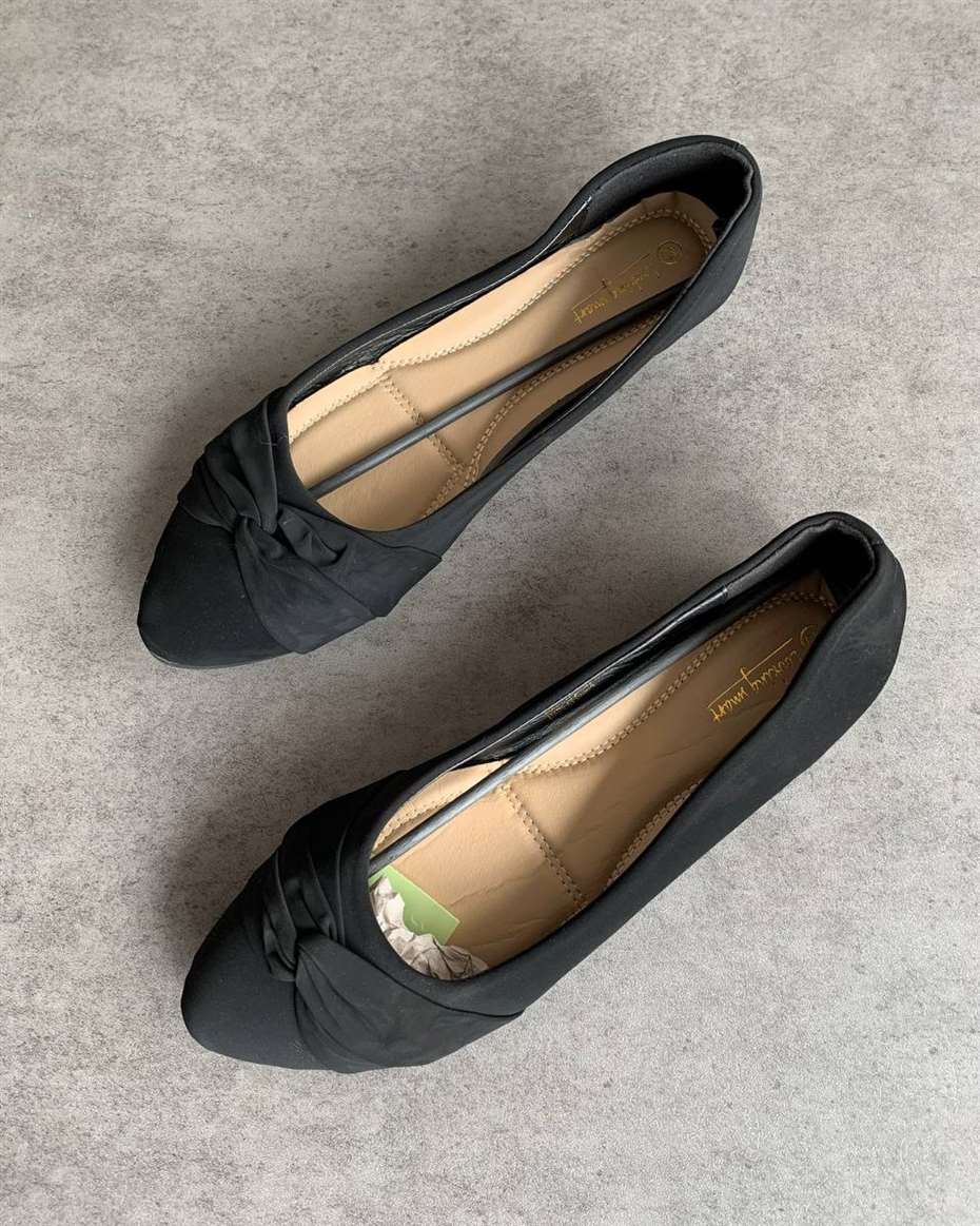 SIMPLE LADIES KNOT FLATS BLACK SIZE 38