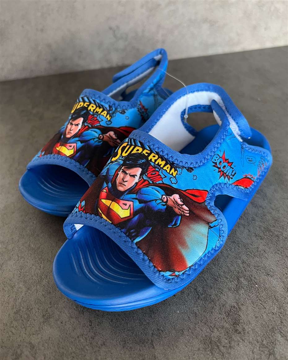 SUPERMAN SANDALS BLUE SIZE 26/27