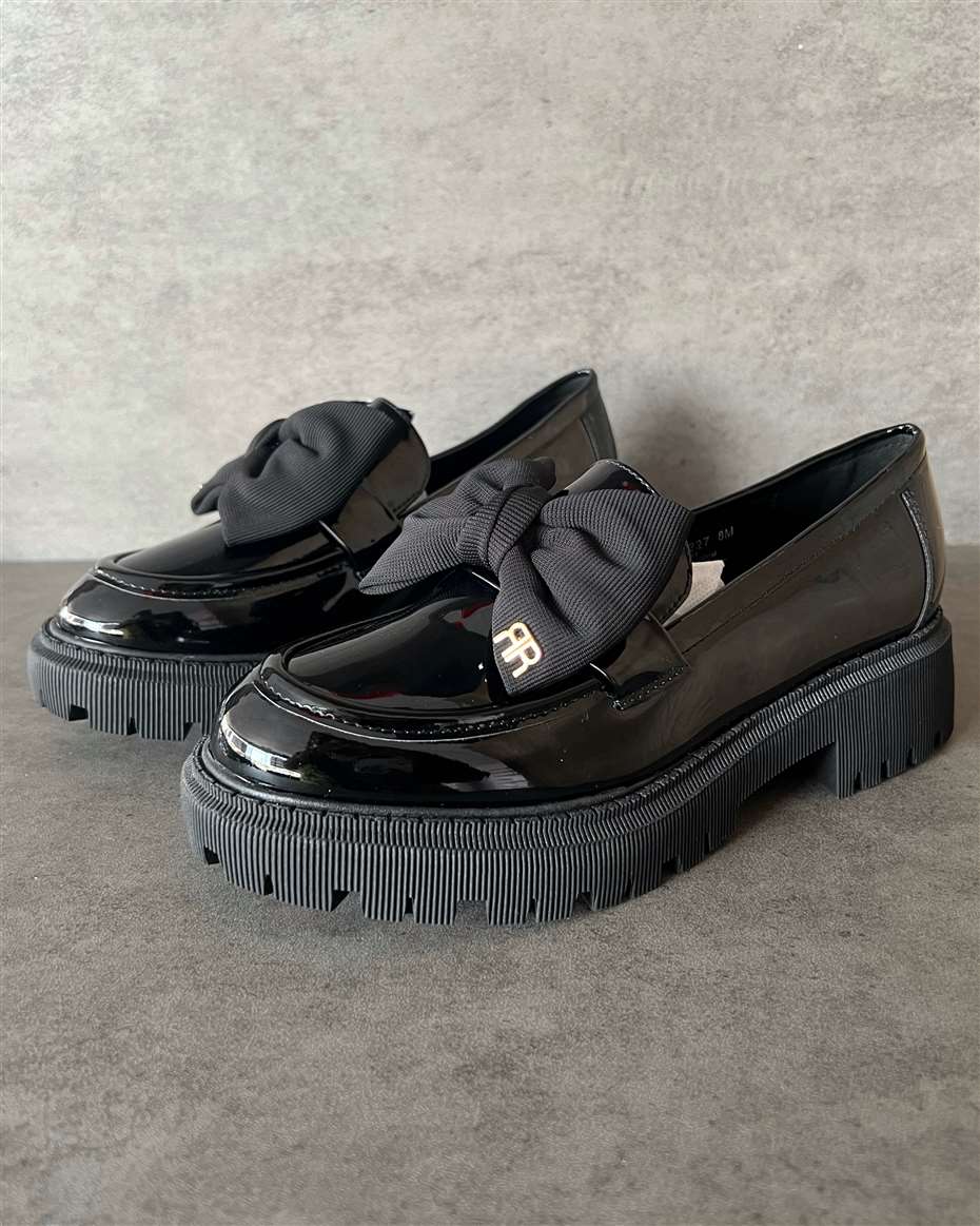 THE RR SIGNATURE BOW LOAFERS BLACK SIZE 39