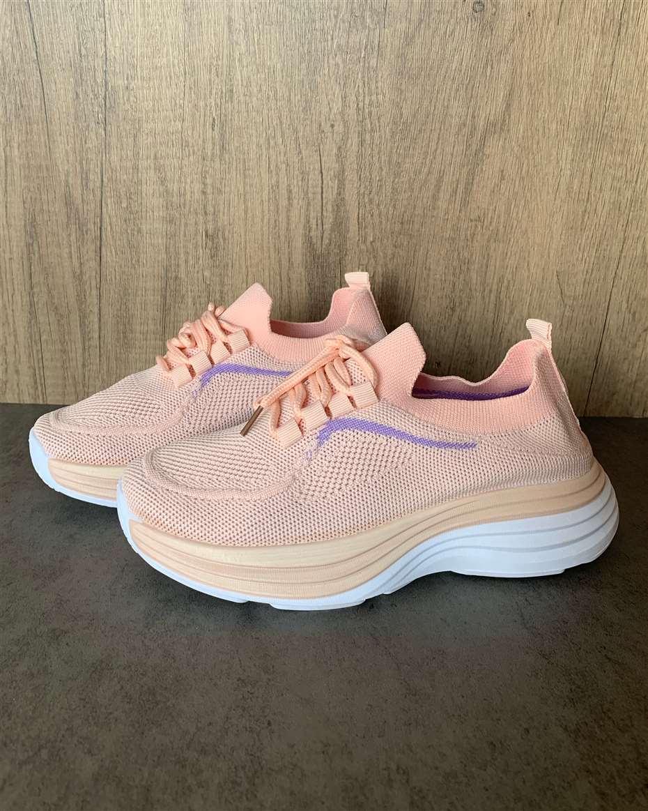 WAVY SOLE KNIT SNEAKERS PINK SIZE 38