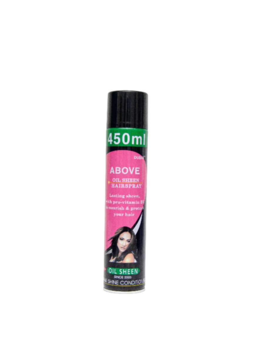 ABOVE OIL SHEEN HAIR SPRAY 450ML