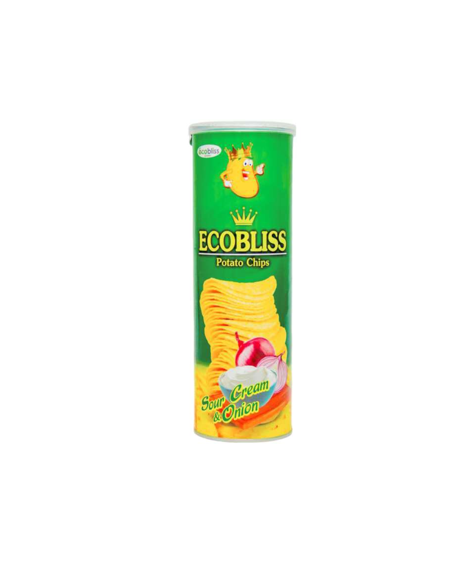 ECOBLISS POATO CHIPS SOUR CREAM & ONION 160G