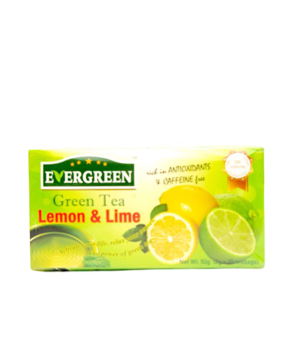 EVERGREEN GREEN TEA LEMON & LIME 50G