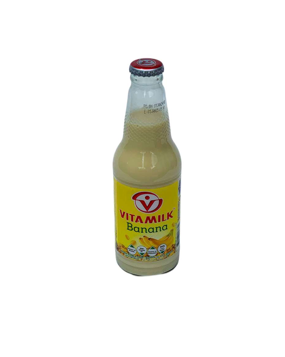 VITAMILK BANANA SOYMILK DRINK GLASS BOTTLE 300ML