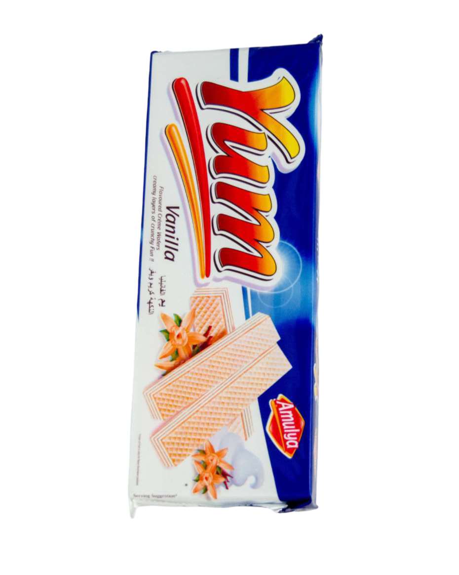 YUM VANILLA CREAM WAFERS B/S